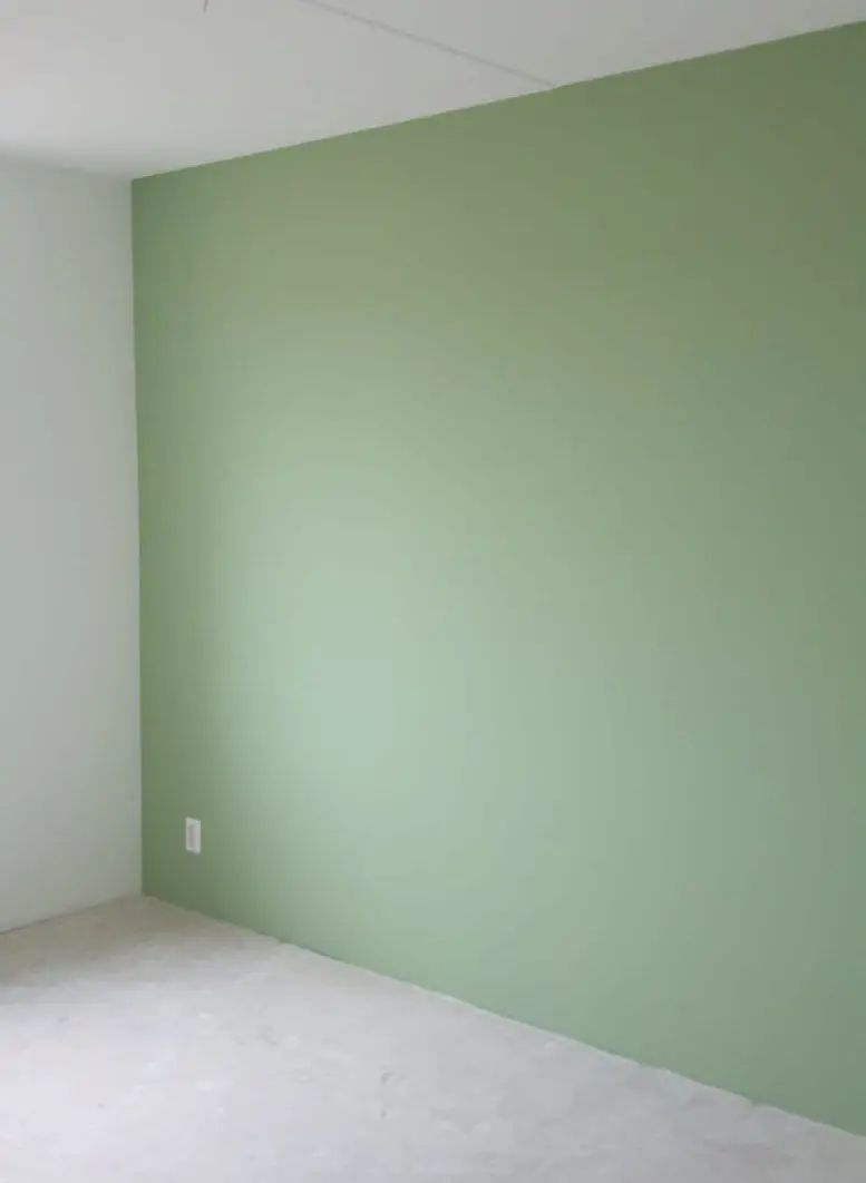 groene slaapkamer muur